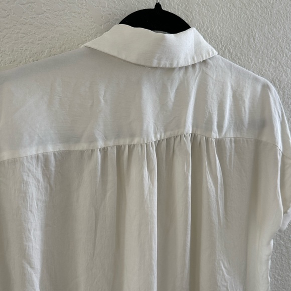 Everlane Women's Drapey Square Shirt Boxy Ivory Bone 2 - Picture 5 of 11